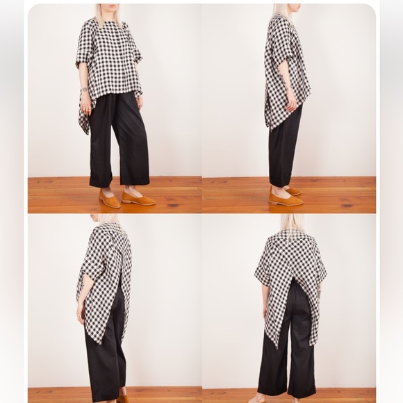 HENRIK VIBSKOV Checkered Flip Shirt in Black/White Size XS - Picture 12 of 15